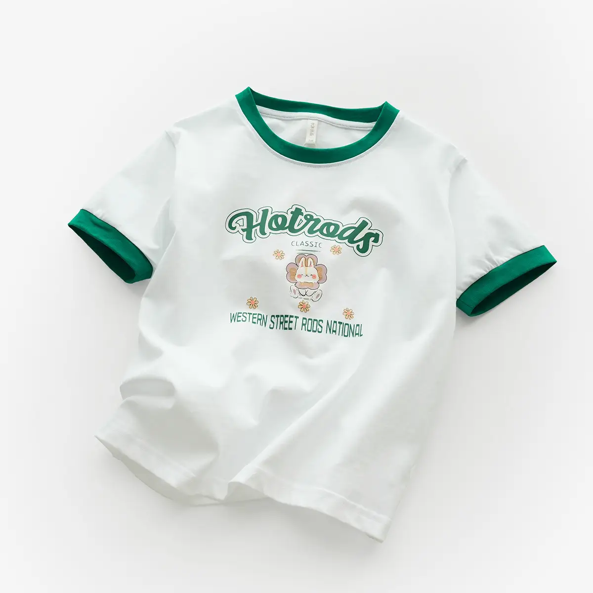Hotrod's Cartoon Cotton T-Shirt for Boys Girls Large