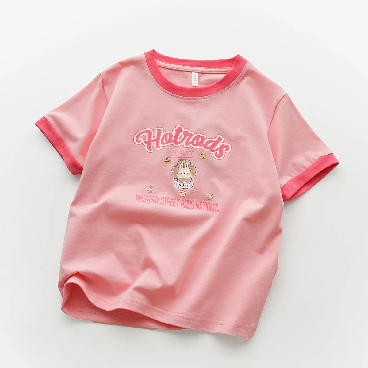 Hotrod's Cartoon Cotton T-Shirt for Boys Girls Large - Image 2