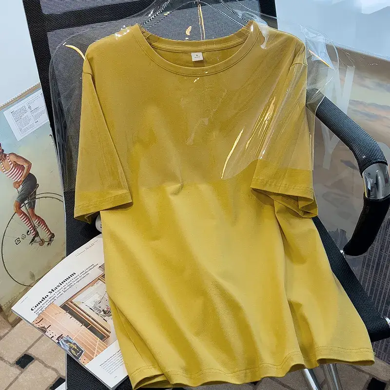 Women Pure Cotton Loose Fit T-Shirt Summer Dress - Image 6