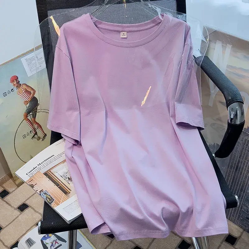 Women Pure Cotton Loose Fit T-Shirt Summer Dress - Image 9