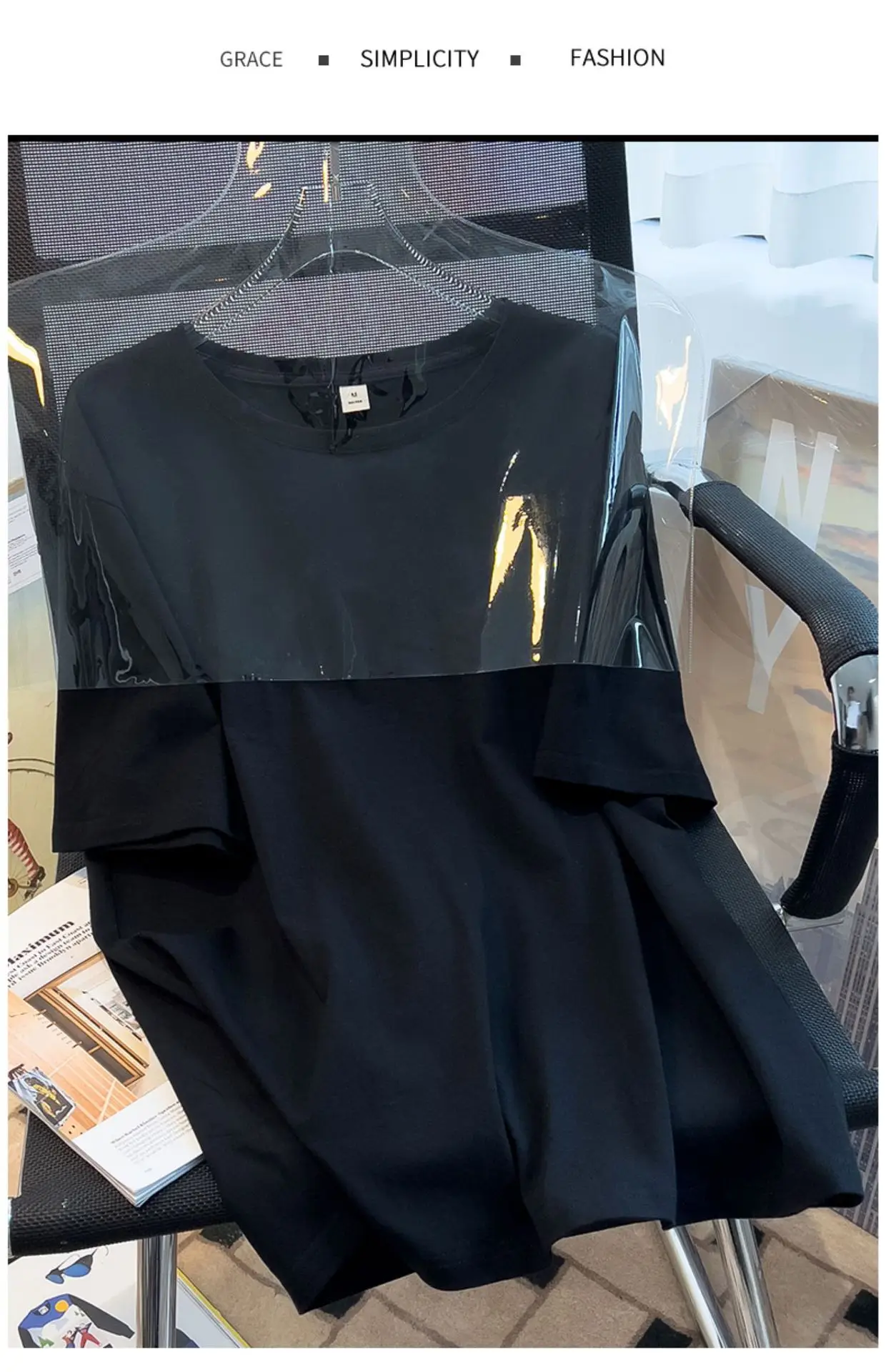 Women Pure Cotton Loose Fit T-Shirt Summer Dress — feature 10
