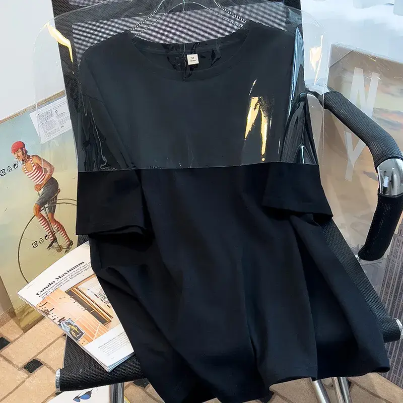 Women Pure Cotton Loose Fit T-Shirt Summer Dress - Image 2
