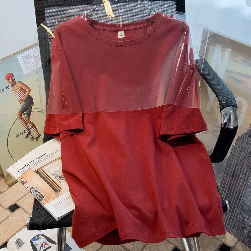 Women Pure Cotton Loose Fit T-Shirt Summer Dress - Image 4