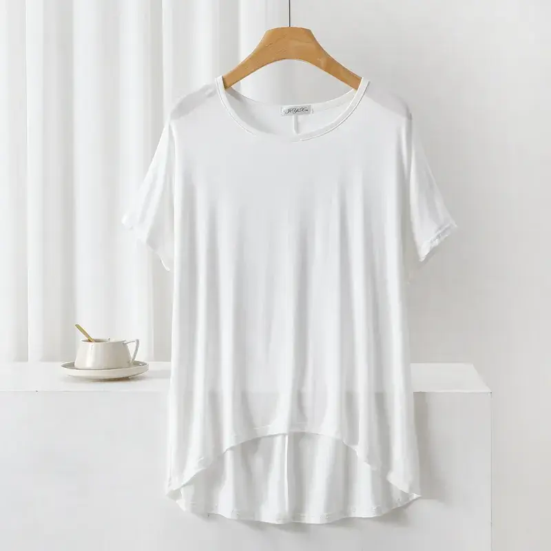 White Slimming T-Shirt for Girls Large Size - Image 6