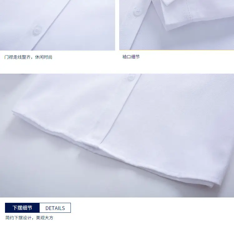 Girls Pure White Long Sleeve School Shirt — feature 10