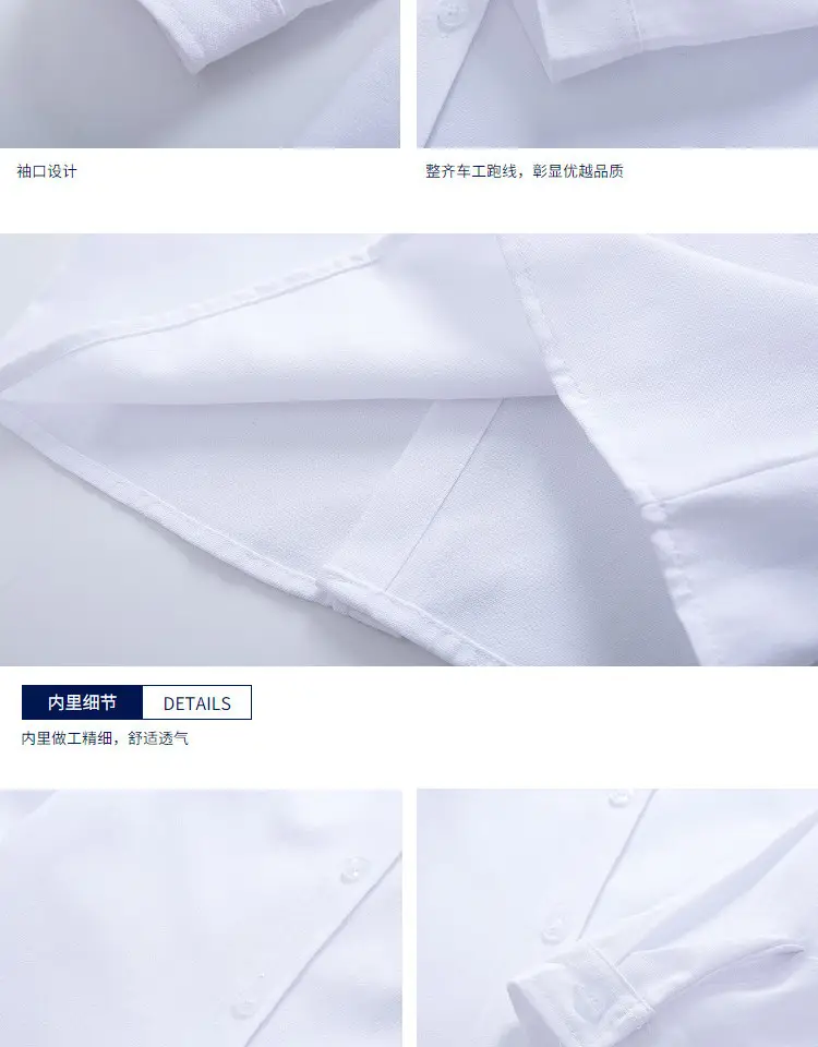 Girls Pure White Long Sleeve School Shirt — feature 9