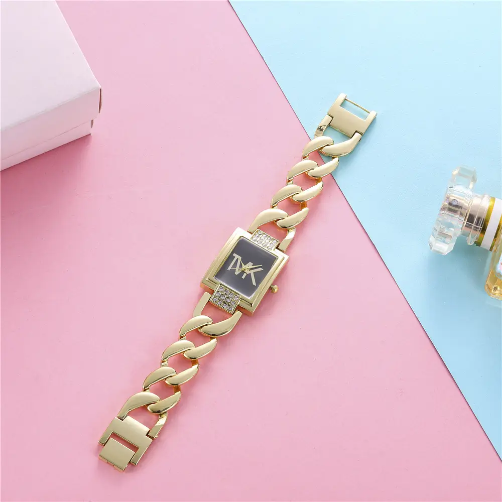 Gold Square Diamond Watch for Women — feature 10