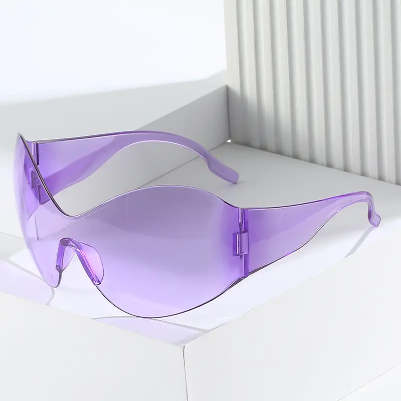 New Steampunk Women Sunglasses Pink Oversized Y2K - Image 8