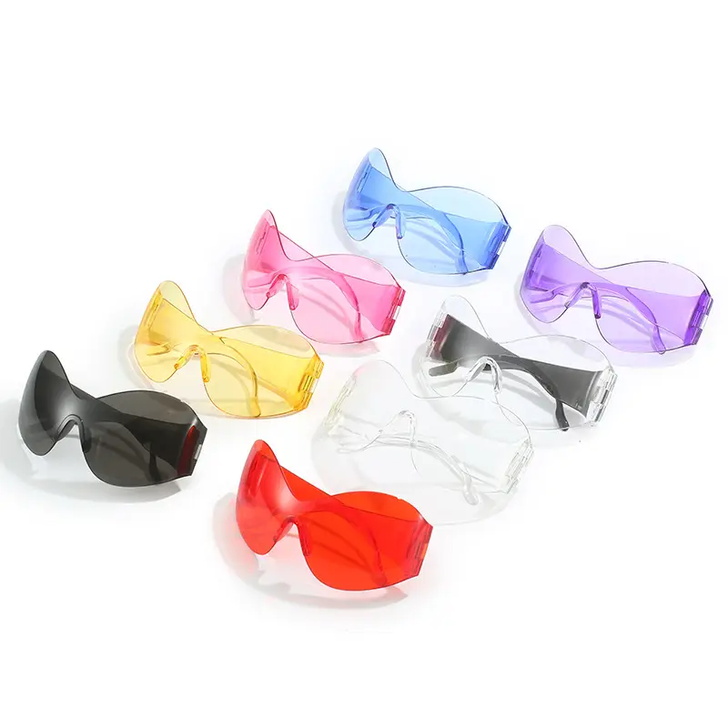 New Steampunk Women Sunglasses Pink Oversized Y2K - Image 10