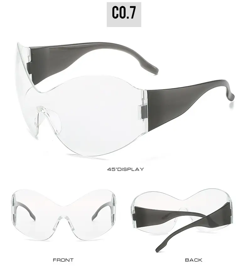 New Steampunk Women Sunglasses Pink Oversized Y2K — feature 13