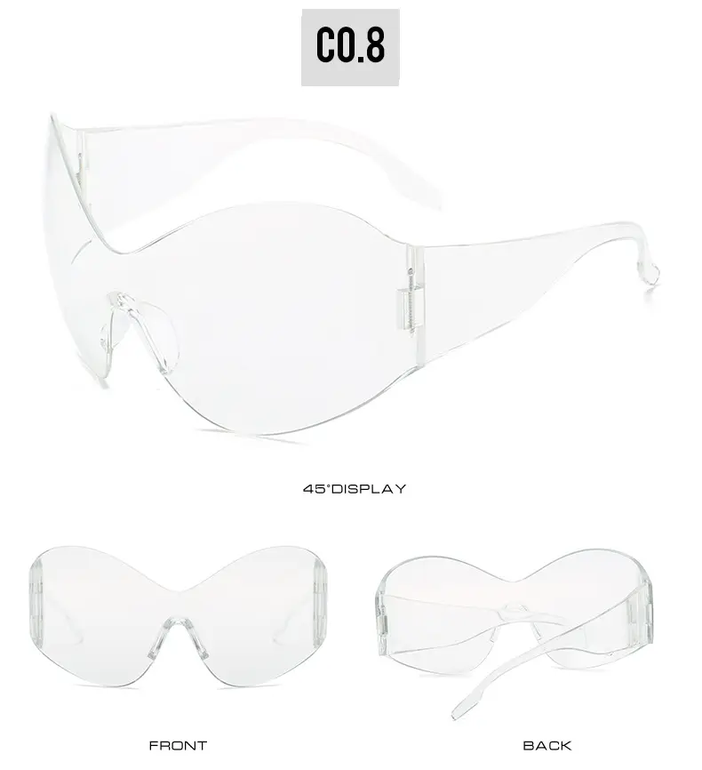 New Steampunk Women Sunglasses Pink Oversized Y2K — feature 14