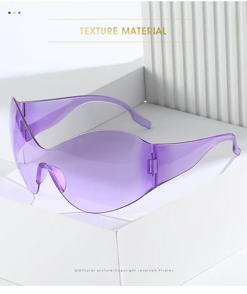 New Steampunk Women Sunglasses Pink Oversized Y2K — feature 2
