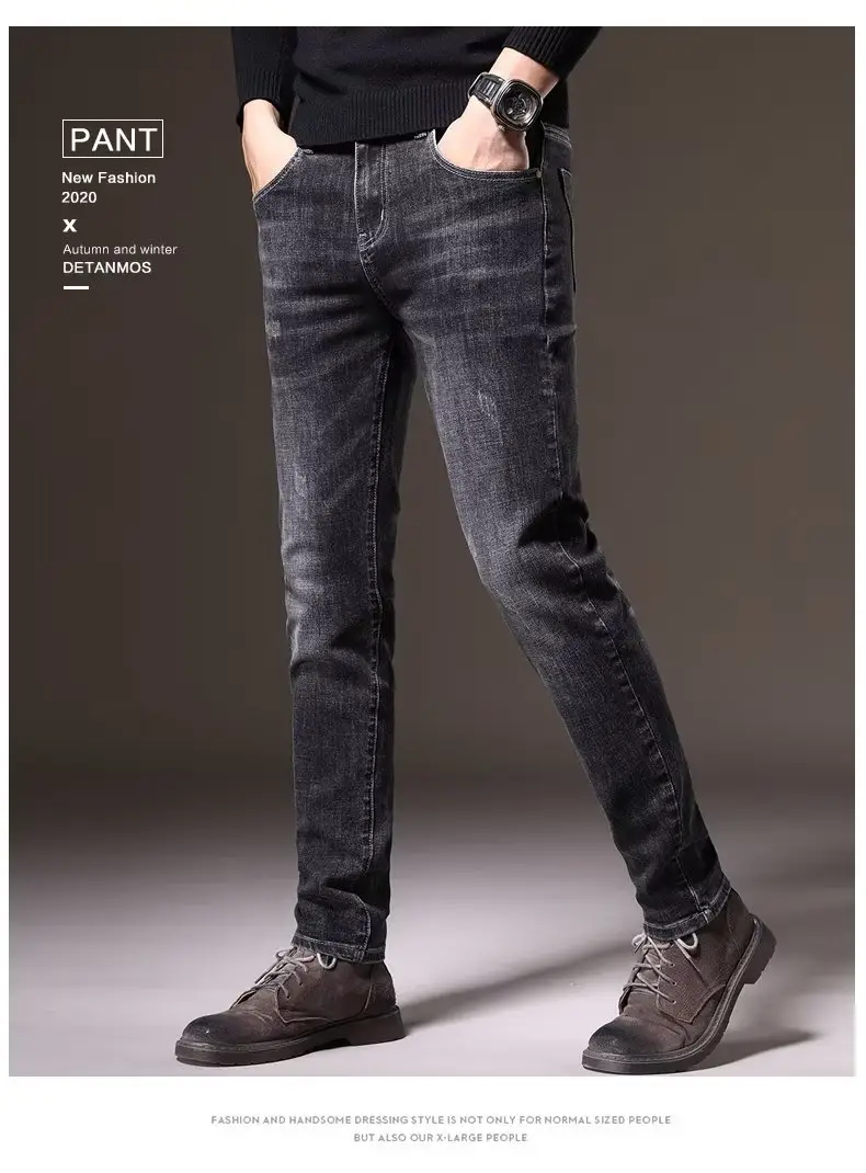 Men Slim Fit Jeans Korean Style Spring Summer — feature 11