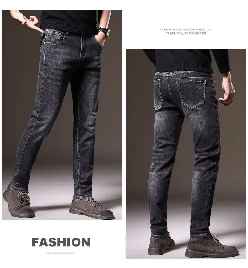 Men Slim Fit Jeans Korean Style Spring Summer — feature 12