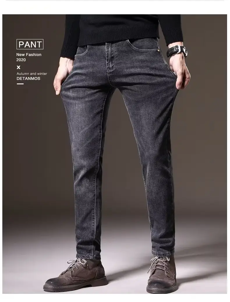 Men Slim Fit Jeans Korean Style Spring Summer — feature 8