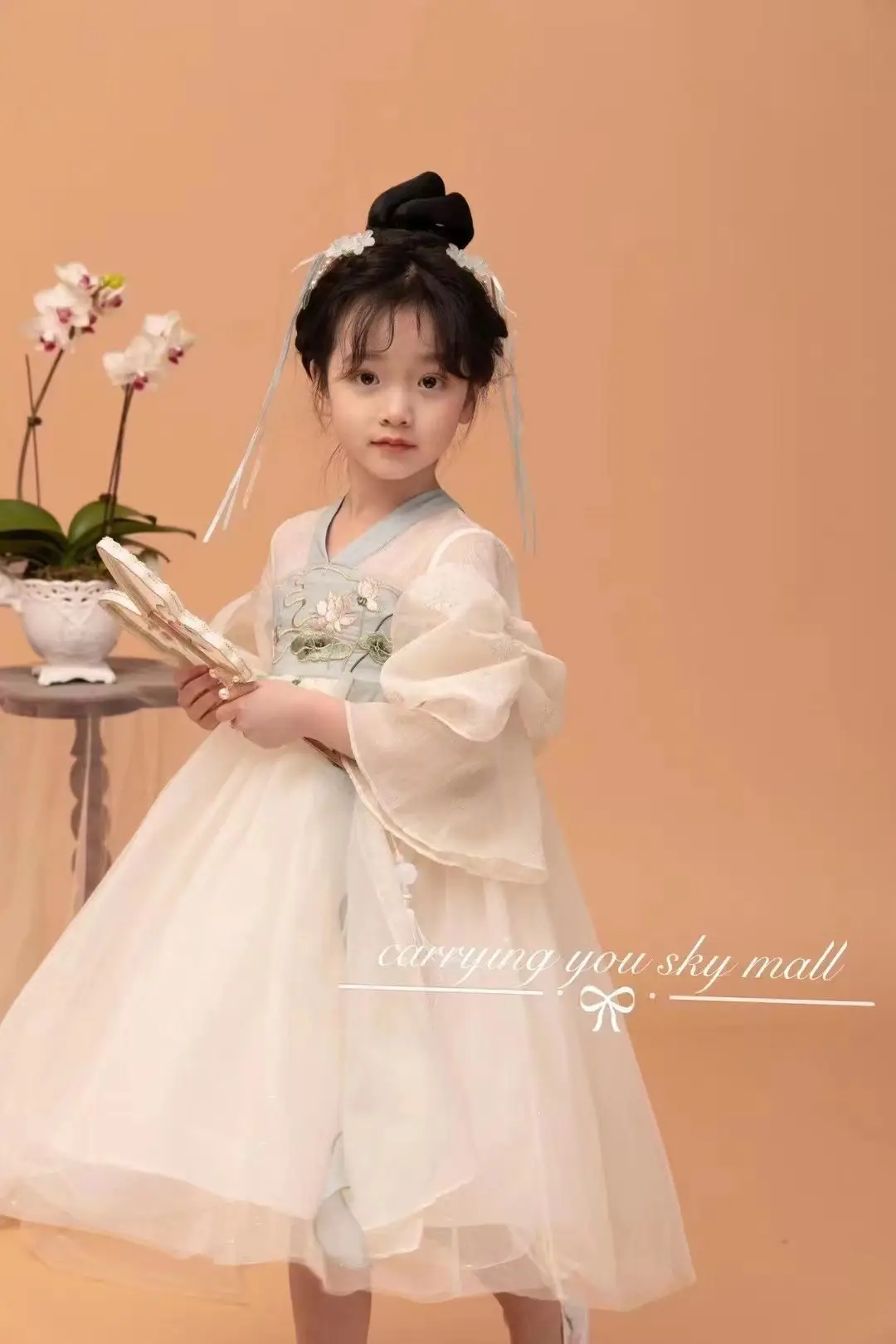24 Summer New Nine-Quality Hanfu Embroidery Girl Costume with Shawl — feature 3