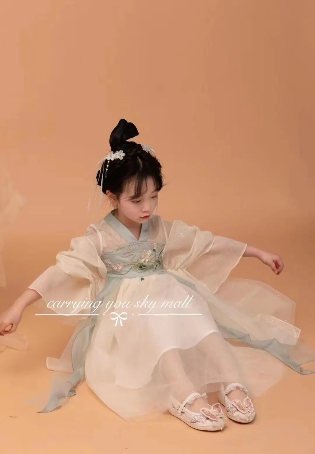 24 Summer New Nine-Quality Hanfu Embroidery Girl Costume with Shawl — feature 4