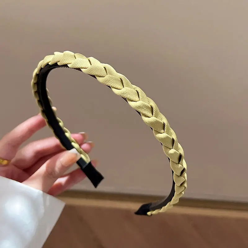 Gentle Curry Color Braided Hairpin Headband Women 2023 - Image 2