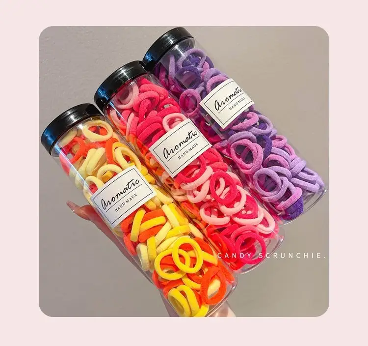 Children's Hair Ties Towel Rings Rubber Bands 100 Pcs — feature 12