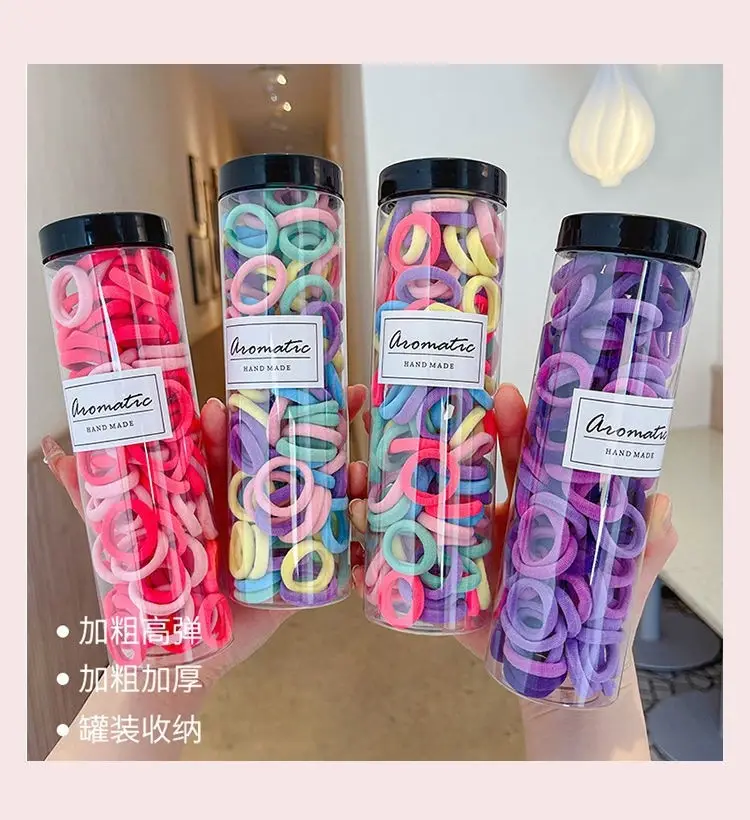 Children's Hair Ties Towel Rings Rubber Bands 100 Pcs — feature 13