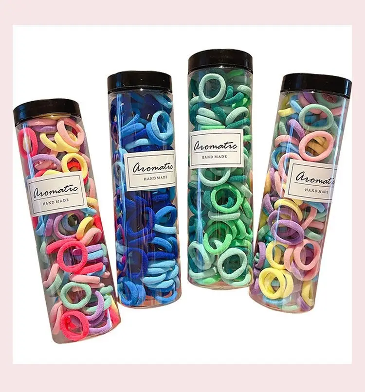 Children's Hair Ties Towel Rings Rubber Bands 100 Pcs — feature 3