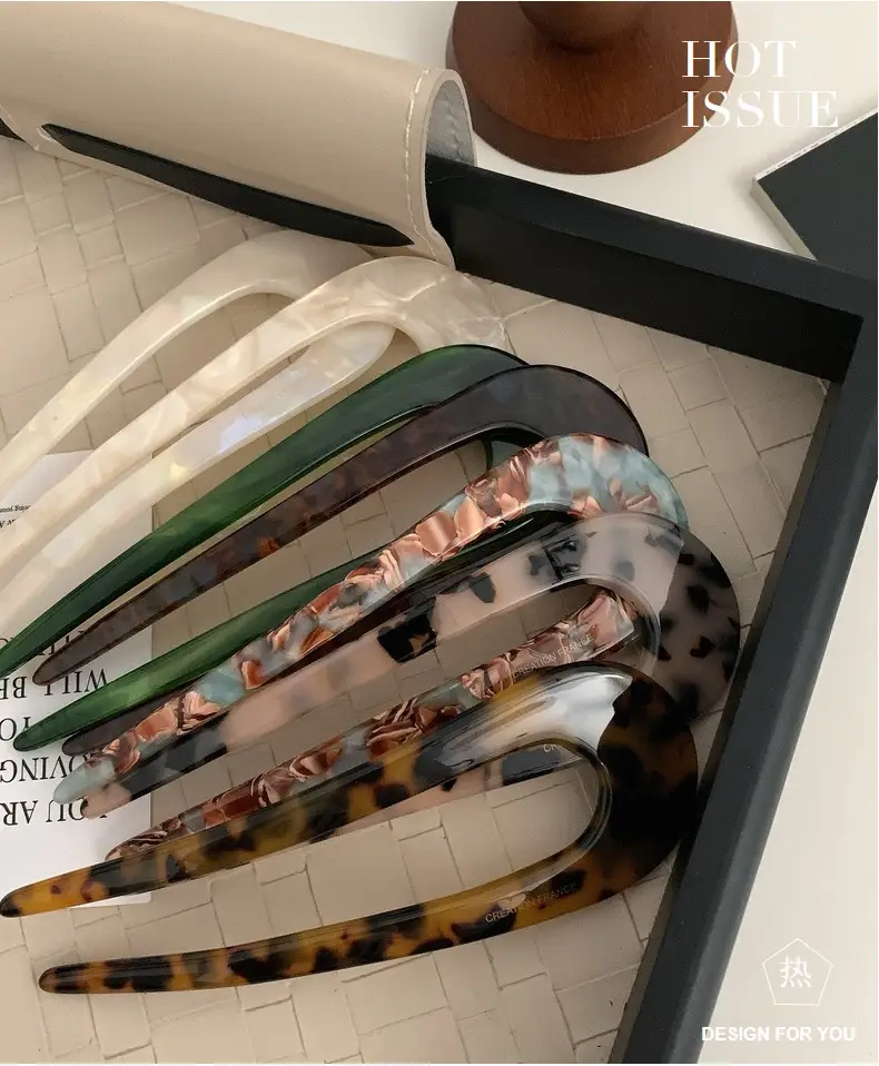 Elegant U-Shaped Hairpin with Leopard Print — feature 20