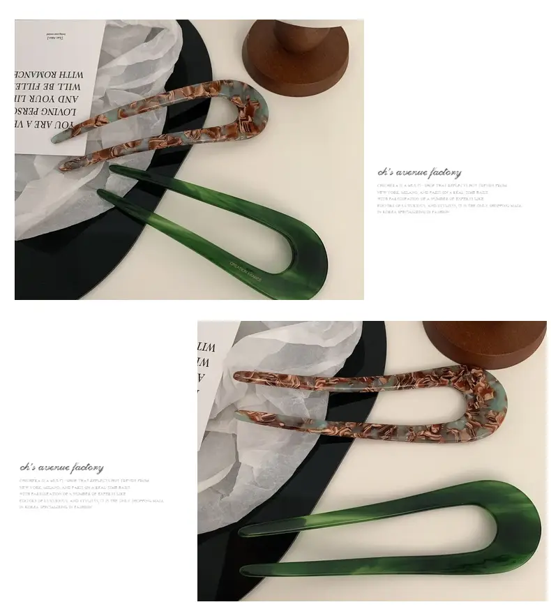 Elegant U-Shaped Hairpin with Leopard Print — feature 26