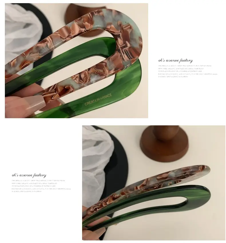 Elegant U-Shaped Hairpin with Leopard Print — feature 27