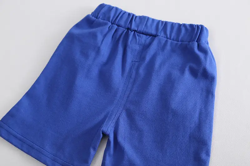 Children's Green Clank Black Cotton Shorts Suit Summer — feature 12