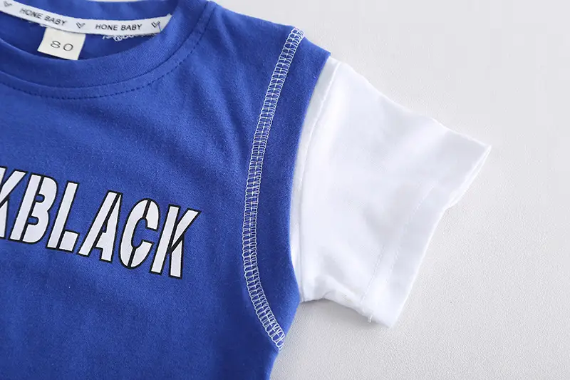 Children's Green Clank Black Cotton Shorts Suit Summer — feature 8