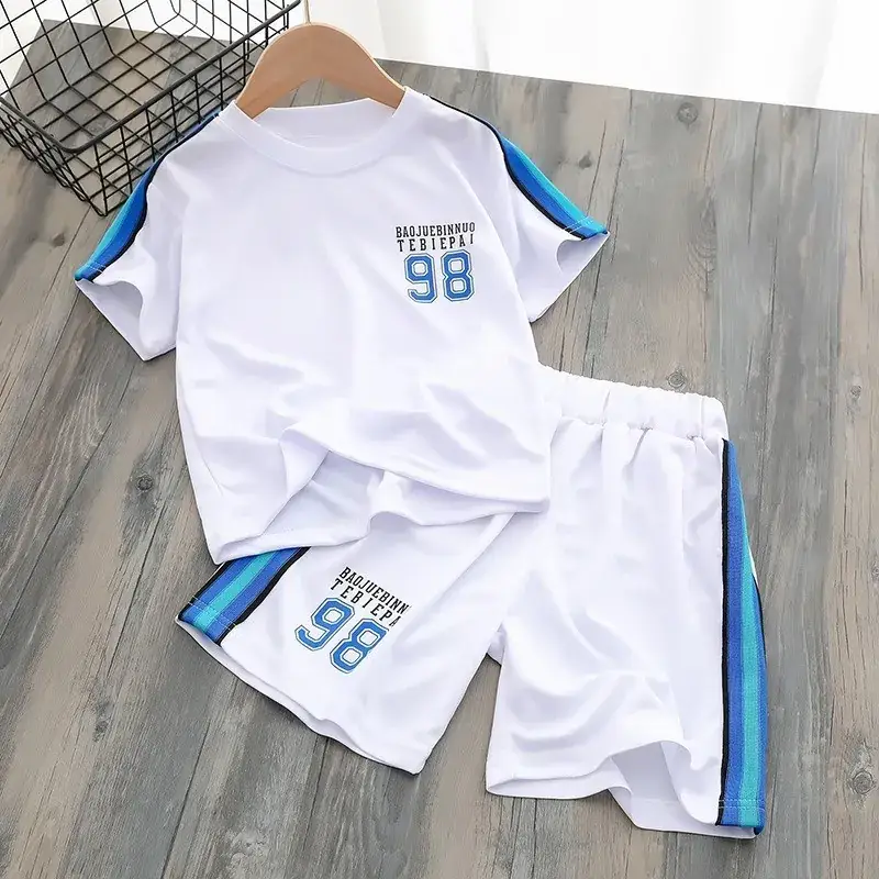 Summer Boys Basketball Uniform 2-Piece Suit Shorts Set