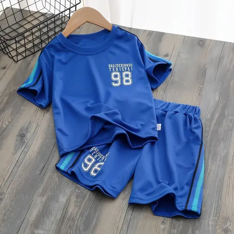 Summer Boys Basketball Uniform 2-Piece Suit Shorts Set