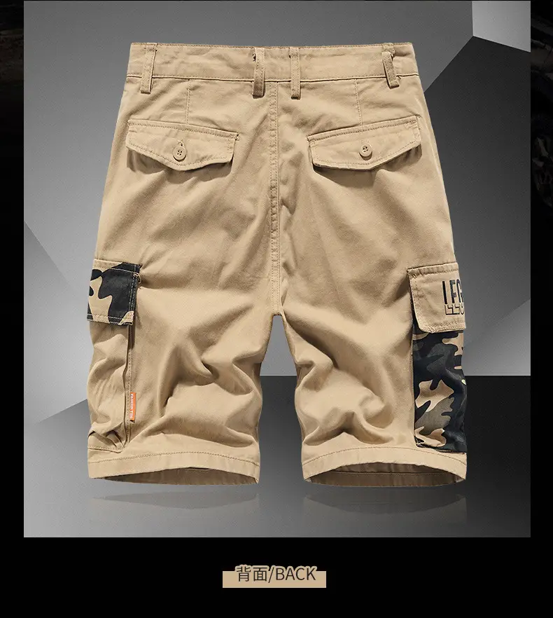 Men's Mountain Camo Shorts with Multi Pocket Design — feature 10