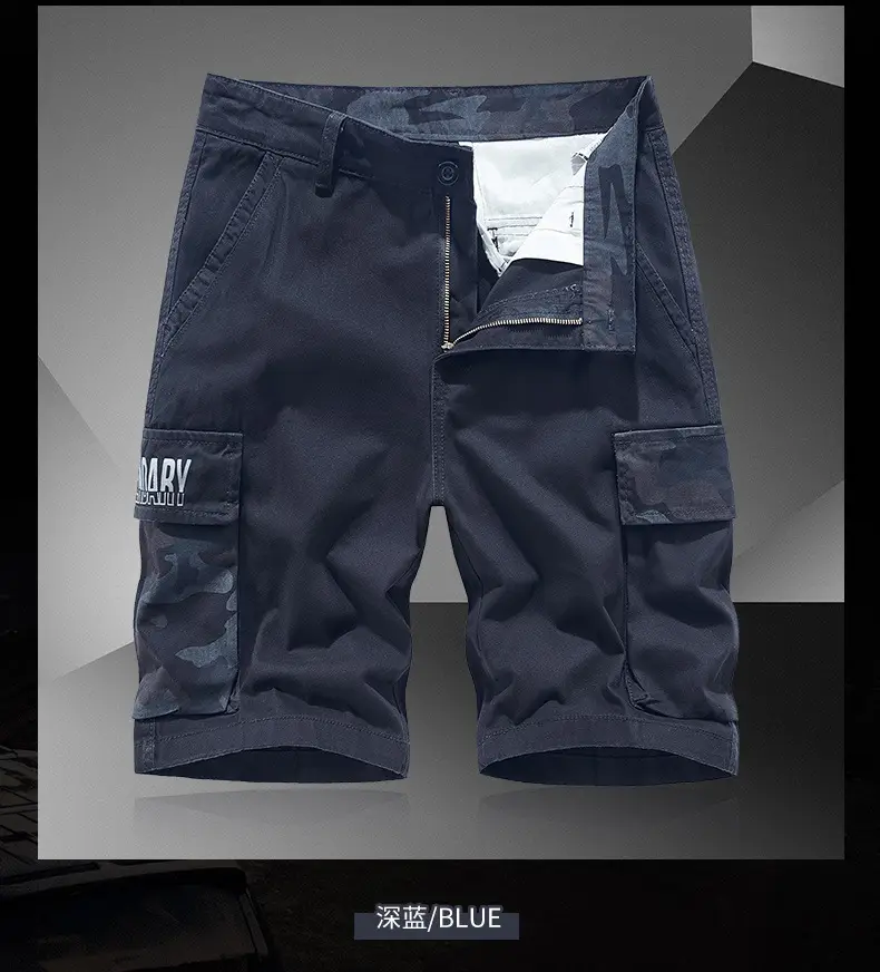 Men's Mountain Camo Shorts with Multi Pocket Design — feature 12