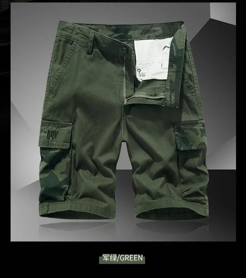 Men's Mountain Camo Shorts with Multi Pocket Design — feature 13