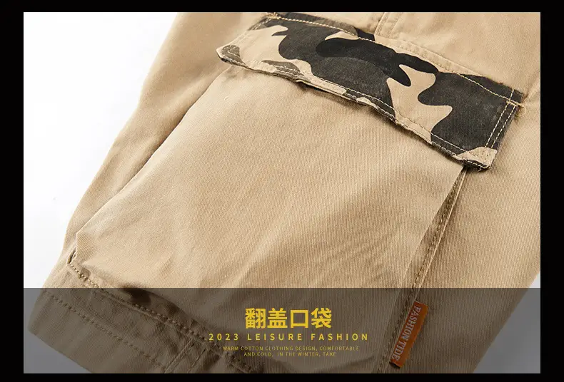 Men's Mountain Camo Shorts with Multi Pocket Design — feature 19