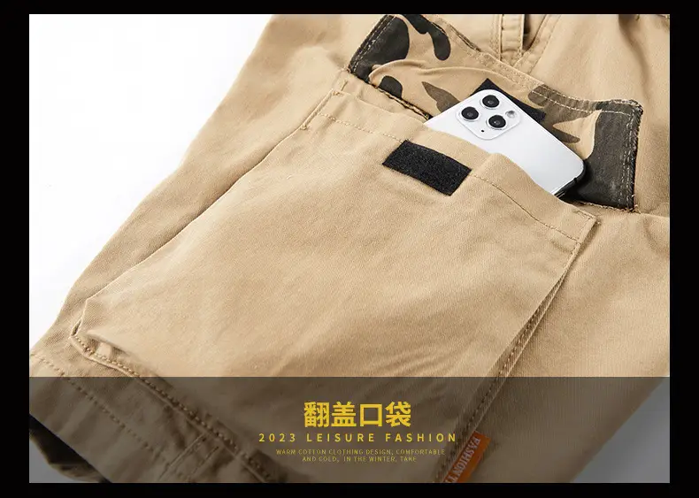 Men's Mountain Camo Shorts with Multi Pocket Design — feature 20