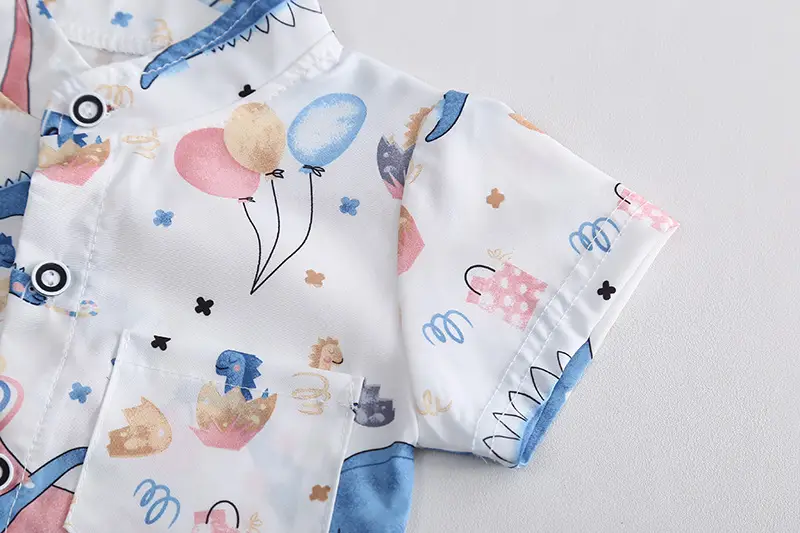 Children Cotton Short Sleeve T-Shirt Shorts Set Summer — feature 8