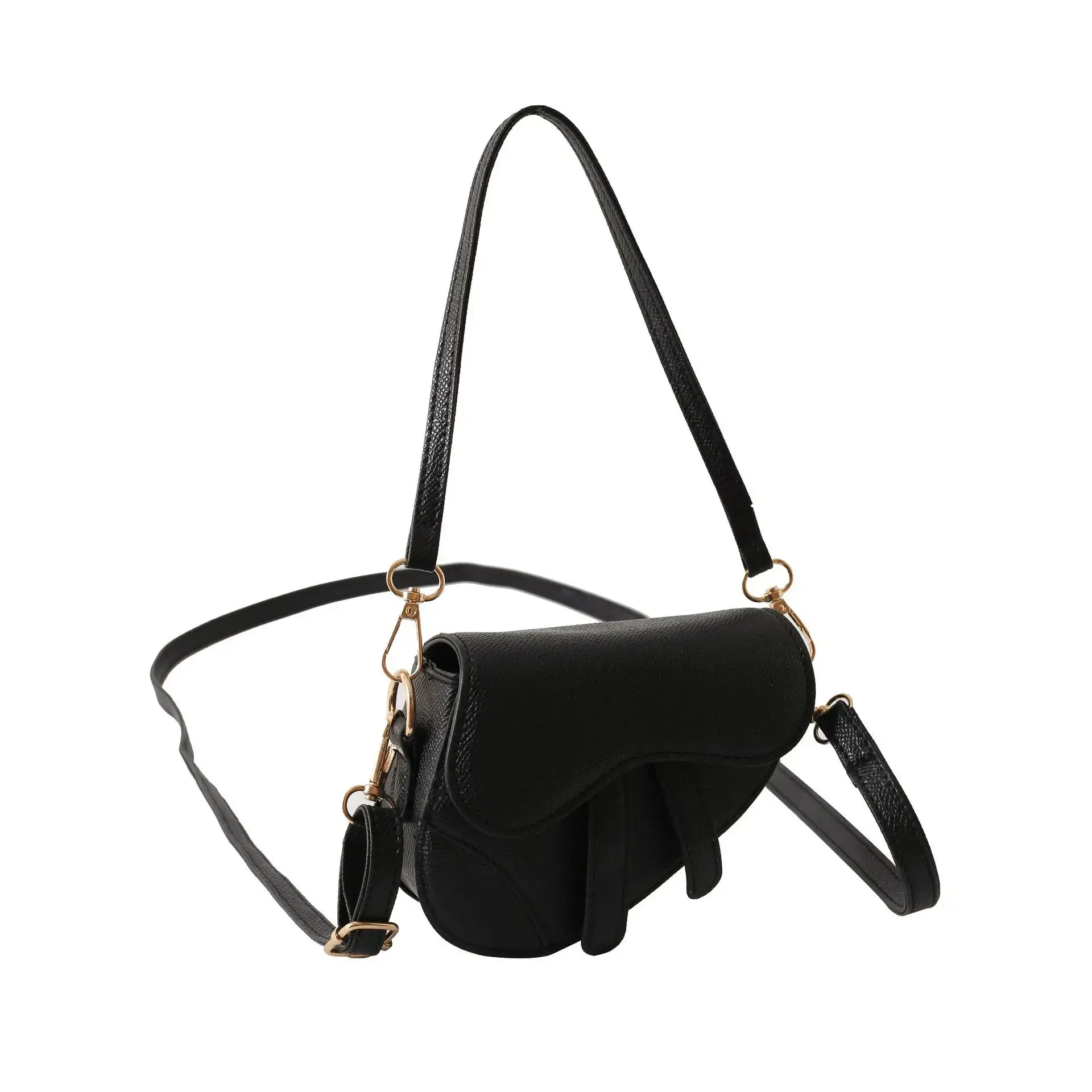 Orange Saddle Crossbody Bag for Women - Image 2