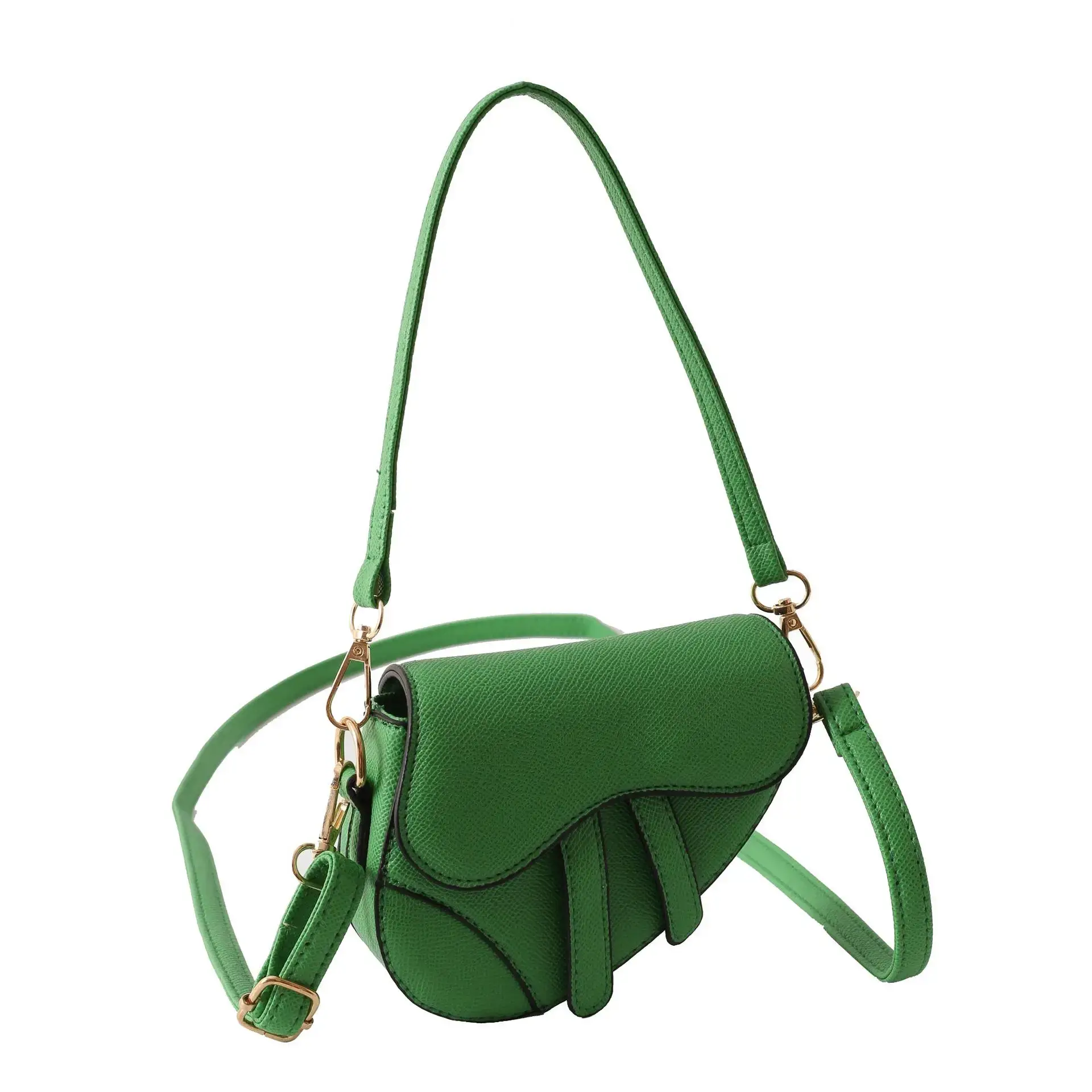 Orange Saddle Crossbody Bag for Women - Image 6