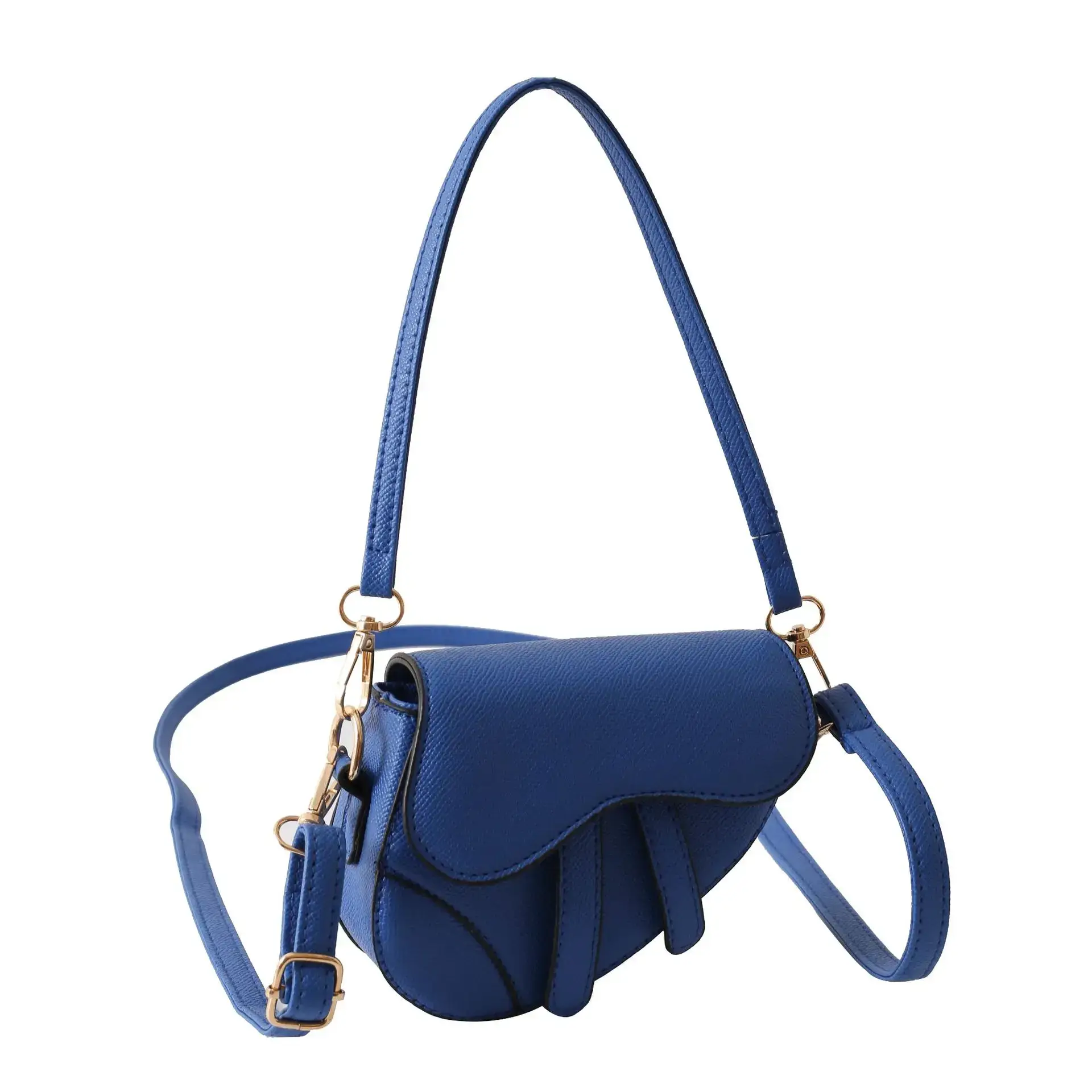 Orange Saddle Crossbody Bag for Women - Image 7