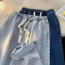 Men's Starry Denim Shorts Light Blue Ripped 5-Piece — feature 27