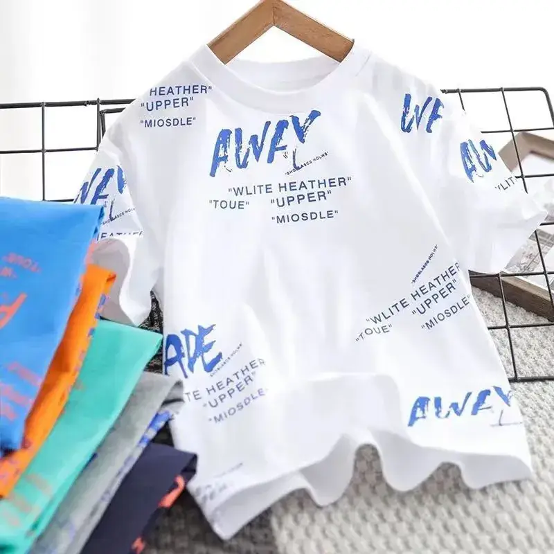 White Loose Sleeve T-Shirt for Kids 2023 - Image 6