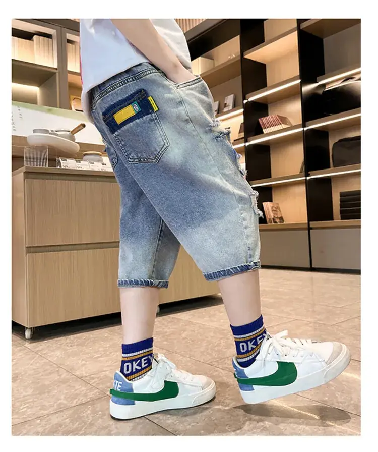 Children's Denim Pants Large Summer Wear — feature 30