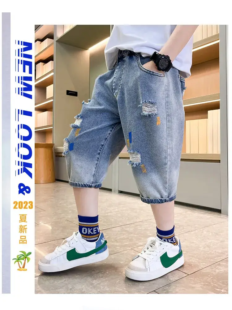 Children's Denim Pants Large Summer Wear — feature 31