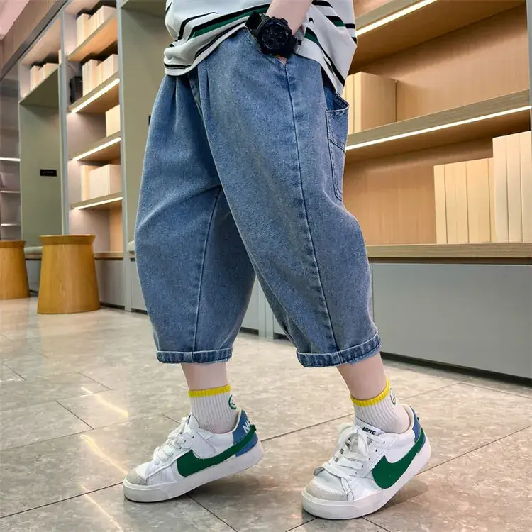 Children's Denim Pants Large Summer Wear - Image 10