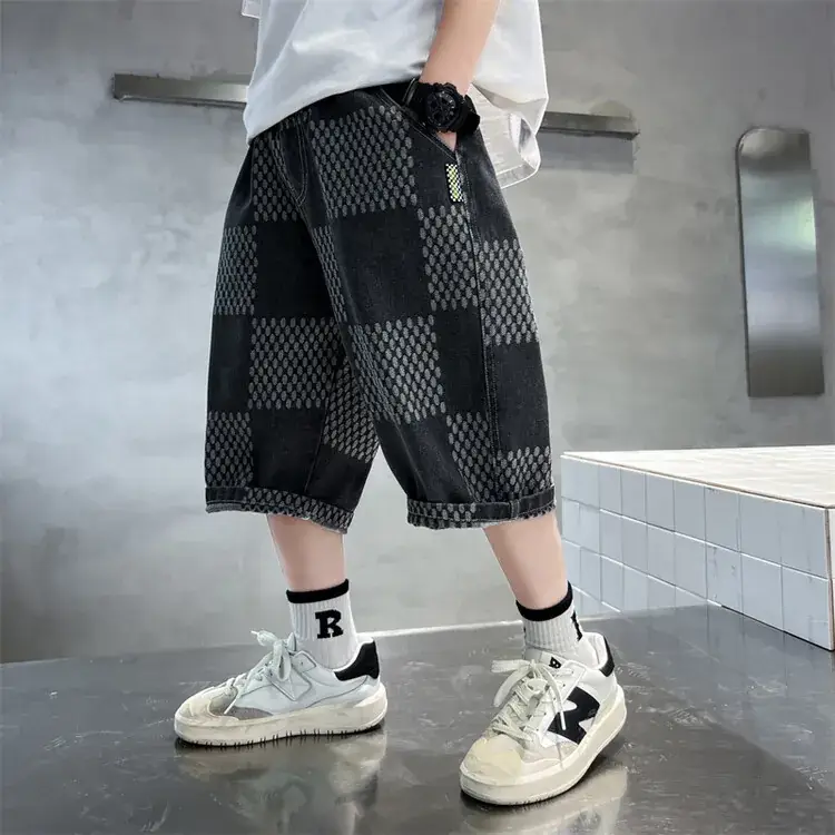 Children's Denim Pants Large Summer Wear - Image 16