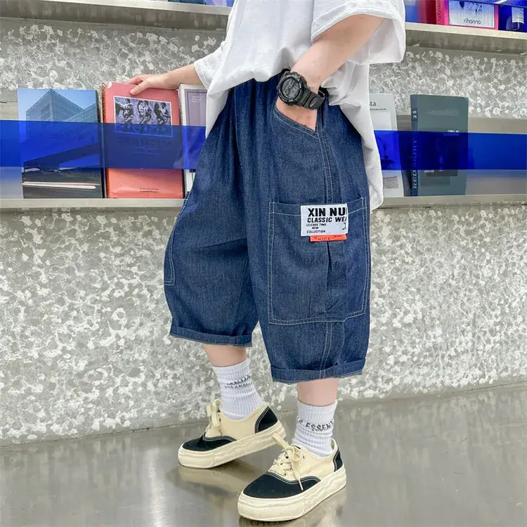 Children's Denim Pants Large Summer Wear - Image 19