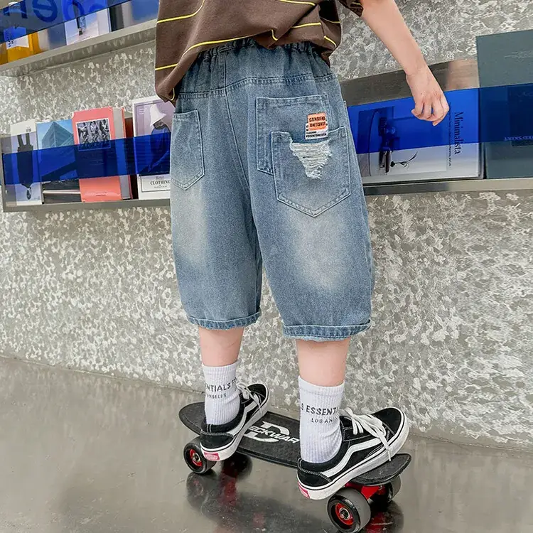Children's Denim Pants Large Summer Wear - Image 20
