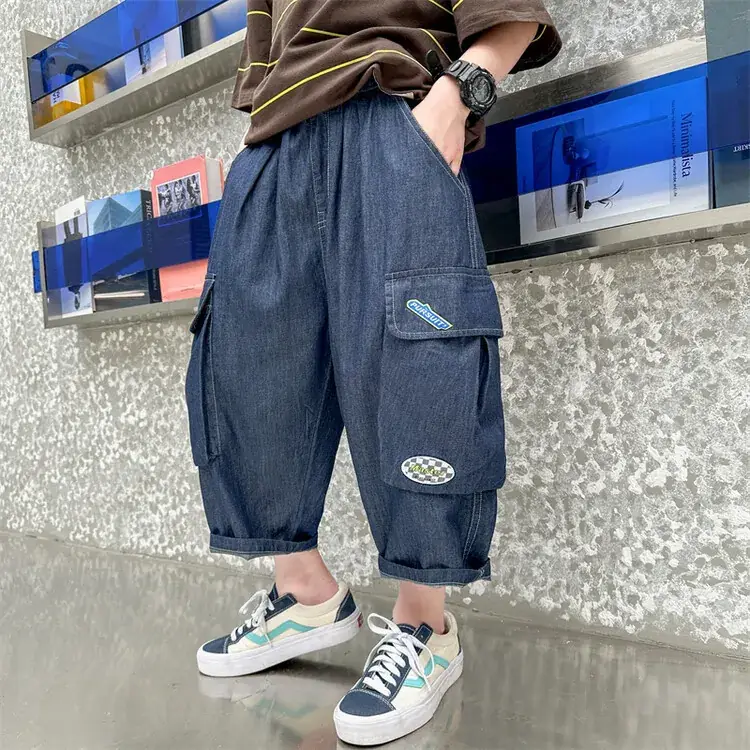 Children's Denim Pants Large Summer Wear - Image 21